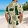 Vintage Forest Cat Motifs for Island Getaways and Casual Weekends, Relaxed Men's Style Hawaiian Shirt - 2