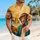 Chimpanzee Toasting Amber Cocktail Tropical Vacation Style For Men And Party Wear Hawaiian Shirt - 6