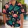 Pink Flamingo Beer Party Under Tropical Leaves for Vacation Celebrations and Beach Days Hawaiian Shirt - 1