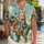 Cat Riding Dinosaur With Pizza And Cosmic Rainbows For Vacation Parties And Streetwear Hawaiian Shirt - 1