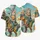 Cat Riding Dinosaur With Pizza And Cosmic Rainbows For Vacation Parties And Streetwear Hawaiian Shirt - 5