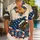 Bald Eagle USA Flag Fireworks for Independence Day Beach Celebrations, Patriotic Style Hawaiian Shirt - 1