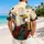 Bald Eagle Beer Mug Patriotic Scene for Fourth of July Parties and American Men Hawaiian Shirt - 2