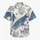 Blue Ocean Shark and Whale Shark Motifs for Coastal Vacation Lounging and Beach Days Hawaiian Shirt - 7