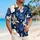 Navy Hibiscus and Tropical Flowers for Beach Holidays and Resort Getaways Hawaiian Shirt - 6
