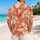 Red Tropical Couple Vacation Outfit For Beach Travel And Matching Holiday Getaways Hawaiian Shirt - 2