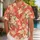Red Tropical Couple Vacation Outfit For Beach Travel And Matching Holiday Getaways Hawaiian Shirt - 1