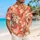 Red Tropical Couple Vacation Outfit For Beach Travel And Matching Holiday Getaways Hawaiian Shirt - 6