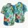 Blue Macaws, Hibiscus And Tropical Leaves For Beach Vacations And Resort Days Men Hawaiian Shirt - 5