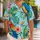 Blue Macaws, Hibiscus And Tropical Leaves For Beach Vacations And Resort Days Men Hawaiian Shirt - 1