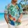 Blue Macaws, Hibiscus And Tropical Leaves For Beach Vacations And Resort Days Men Hawaiian Shirt - 6