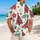 White Christmas Trees With Red Green Stars For Festive Holiday Gatherings For Men Hawaiian Shirt - 2