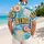 Colorful Bingo Numbers and Tropical Island Icons for Summer Game Nights and Vacations Hawaiian Shirt - 2