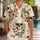 Skull And Tropical Flower Motifs For Beach Parties And Resort Nights, Bold Men's Style Hawaiian Shirt - 1