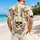 Skull And Tropical Flower Motifs For Beach Parties And Resort Nights, Bold Men's Style Hawaiian Shirt - 2