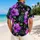 Purple Hibiscus And Lush Greenery For Tropical Couple Beach Getaways And Vacations Hawaiian Shirt - 2