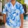Blue Botanical Golf Couple Outfit for Elegant Resort Days and Country Club Getaways Hawaiian Shirt - 1