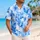 Blue Botanical Golf Couple Outfit for Elegant Resort Days and Country Club Getaways Hawaiian Shirt - 6