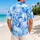 Blue Botanical Golf Couple Outfit for Elegant Resort Days and Country Club Getaways Hawaiian Shirt - 2