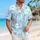Mint Blossom Couple Beachwear for Tropical Vacations and Honeymoons His and Hers Hawaiian Shirt - 6