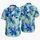 Blue Abstract Floral Couple Matching Resort Looks for Beach Vacations and Honeymoons Hawaiian Shirt - 5