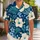 Navy Hibiscus Florals for Tropical Getaways and Matching Resort Looks for Couples Hawaiian Shirt - 1