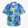 Blue and Gold Tropical Flowers for Beach Vacations and Family Island Getaways in Summer Hawaiian Shirt - 7