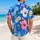 Blue Hibiscus Floral Resort Couple Look for Beach Vacations, Cruises, and Island Getaways Hawaiian Shirt - 2