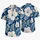 Navy Hibiscus Family Florals for Tropical Vacations and Beach Days, Mom Dad Kids Hawaiian Shirt - 5