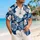 Navy Hibiscus Family Florals for Tropical Vacations and Beach Days, Mom Dad Kids Hawaiian Shirt - 6