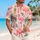 Pink Flamingo Palm Tropical Vacation Style for Matching Couples and Resort Outings Hawaiian Shirt - 6