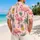 Pink Flamingo Palm Tropical Vacation Style for Matching Couples and Resort Outings Hawaiian Shirt - 2