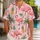 Pink Flamingo Palm Tropical Vacation Style for Matching Couples and Resort Outings Hawaiian Shirt - 1