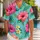 Colorful Hibiscus Flowers for Tropical Vacations and Matching Couple Island Getaways Hawaiian Shirt - 1