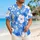 Blue Hibiscus Blooms for Coordinated Resort Getaways, Couples, and Honeymoon Trips Hawaiian Shirt - 6