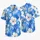 Blue Hibiscus Blooms for Coordinated Resort Getaways, Couples, and Honeymoon Trips Hawaiian Shirt - 5