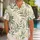 Green Botanical Leaf Motif for Resort Getaways and Garden Brunches, Women’s Style Hawaiian Shirt - 1