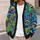 Vibrant Colorful Psychedelic Swirls and Geometric Shapes for Everyday Layering Women All-over Print Knitted Cardigan - 5
