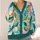 Colorful Abstract Floral Blooms for Spring Layering and Casual Outings for Everyday Women All-over Print Knitted Cardigan - 4