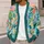 Colorful Abstract Floral Blooms for Spring Layering and Casual Outings for Everyday Women All-over Print Knitted Cardigan - 5