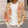 Terracotta Daisy Floral Layers for Relaxed Bohemian Weekends and Everyday Wear Looks All-over Print Knitted Cardigan - 5