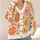 Terracotta Daisy Floral Layers for Relaxed Bohemian Weekends and Everyday Wear Looks All-over Print Knitted Cardigan - 4