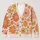 Terracotta Daisy Floral Layers for Relaxed Bohemian Weekends and Everyday Wear Looks All-over Print Knitted Cardigan - 1