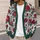 Classic Red Rose Floral Botanical Style for Everyday Layering and Special Occasions Wear All-over Print Knitted Cardigan - 5