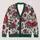 Classic Red Rose Floral Botanical Style for Everyday Layering and Special Occasions Wear All-over Print Knitted Cardigan - 1