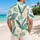 Teal Leaf Harmony for Father’s Day Getaways and Matching Dad and Son Vacation Style Hawaiian Shirt - 2