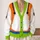 Goofy Halloween Costume Colorblock Style for Spooky Season Parties and Character Fans All-over Print Knitted Cardigan - 2