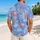 Pink Flamingo Palm Leaf Scene for Matching Father Son Vacation Weekend Outfits Together Hawaiian Shirt - 2