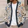 Blue Orange Floral Botanical Style For Everyday Layering And Spring Outings For Women All-over Print Knitted Cardigan - 5