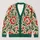 Vintage Red and Green Floral Motifs for Everyday Layering, Women's Country Style Wardrobe All-over Print Knitted Cardigan - 1